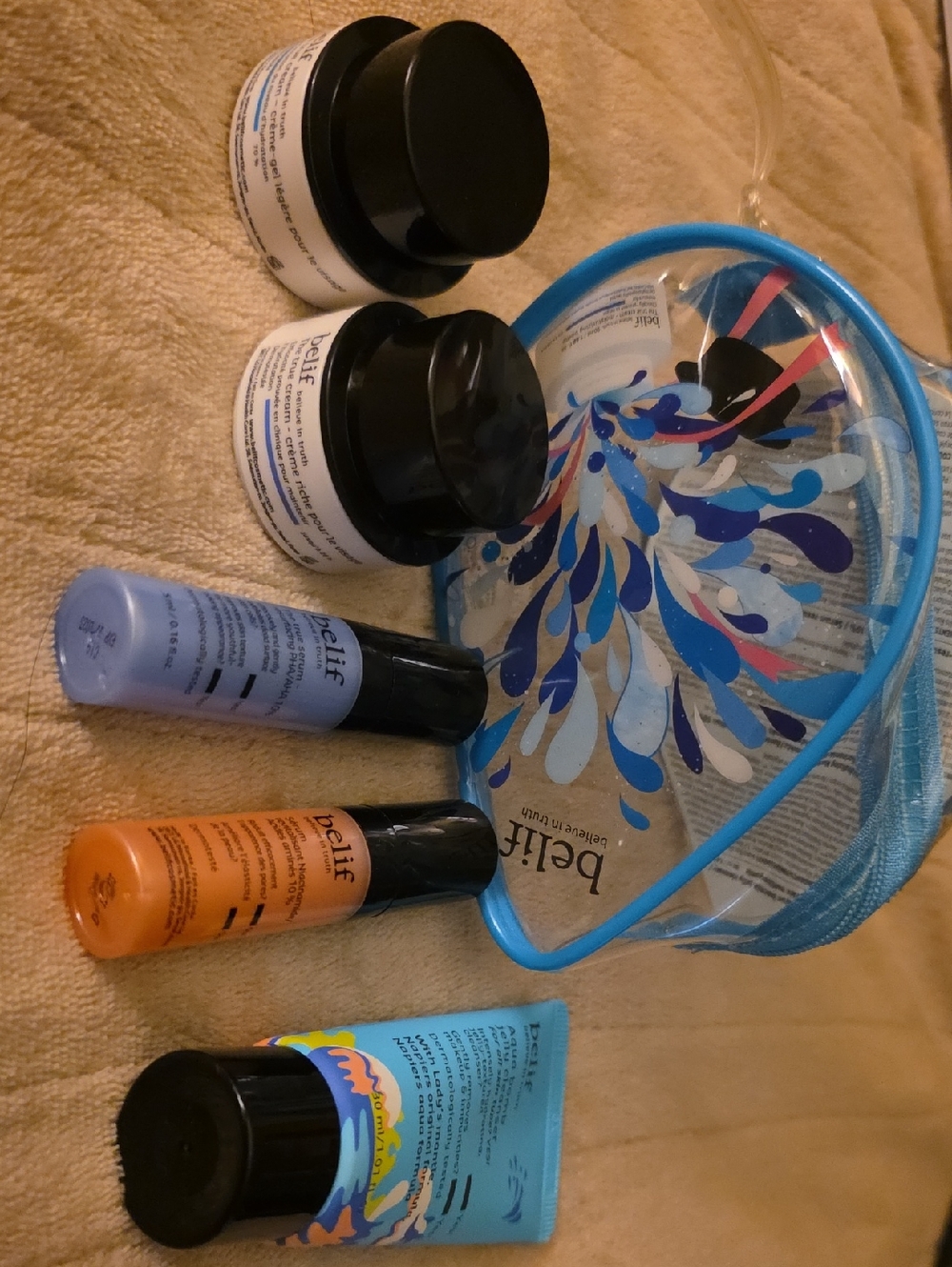 Belif AQUABOMB Skincare Set with Decorative Travel Bag
